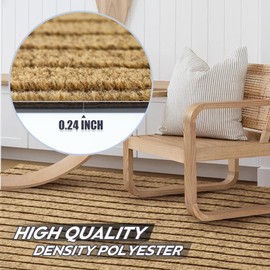 Gotohipi Runner Rug 6x8 Indoor Outdoor Utility Carpet,Area Rugs with Non Slip Rubber Backing for Hallway Kitchen Entryway Balcony Garage Stair Laundry Room