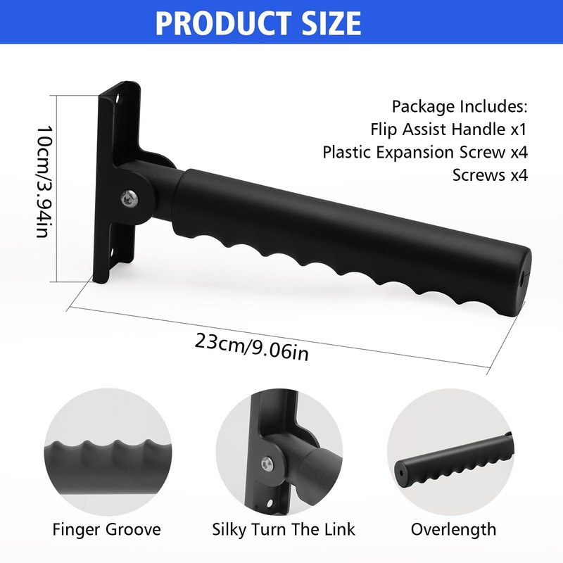 YIBEICO Folding Grab Bars for Doorway/Stairs Assist for Seniors, Flip