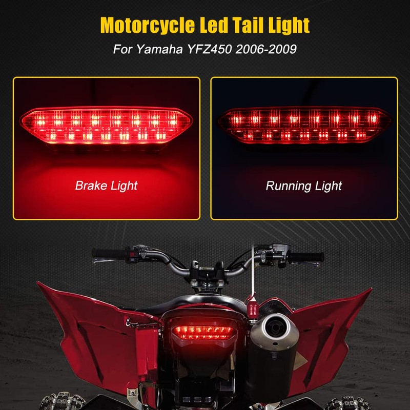 Akmties YFZ450 LED Tail Light Brake Rear Light for ATV