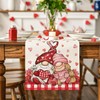 Niviy Valentines Gnome Table Runner 13 x 48 Inch, Plaid