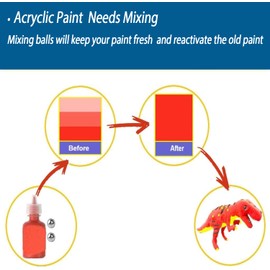 Mischkugeln/ Farbmischkugeln Edelstahlkugel, 100 Stück rostfreie stahlkugeln Edelstahl Mixing Balls, 5,5 mm Paint Agitator Bälle Ideal als Miniatur Acrylfarbe Flaschen Beads für Warhammer 40K und DND