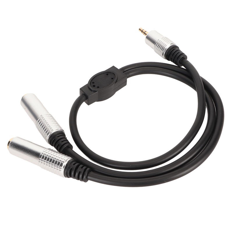 3.5mm to Dual 6.35mm Cable Male to Dual Female Plug