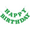 Green Glitter Happy Birthday Banner Birthday Banner Sign for Backdrop