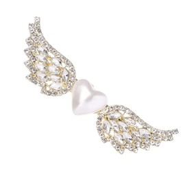 Baluue Exquisite Pearl Hairpin Angel Wings Hair Clip Stylish Elegant for Women Great for Friends