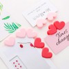 10 Pcs Cute Heart-Clips Refrigerator Magnets, Pink & Red Decorative