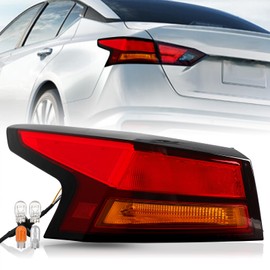 TUSDAR Fit For 2019 2020 2021 2022 Nissan Altima OE Style Tail Light Assemblies Replacement Taillights Outer Rear Taillamp Brake Light Bulbs Included Left Driver Side