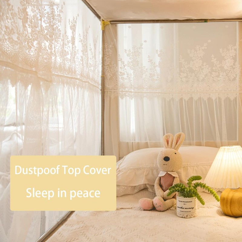 SCMTYWCQ 4 Corner Post Students Dorm Bunk Mosquito Net Bed