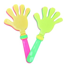 ZYBHMJE 2 Pcs Hand Clappers 9 Inch Large Hand Clappers Noisemakers Cheer Noise Makers Finger Noise Makers for Sporting Events Basketball Football Game Party Favors (Random color)
