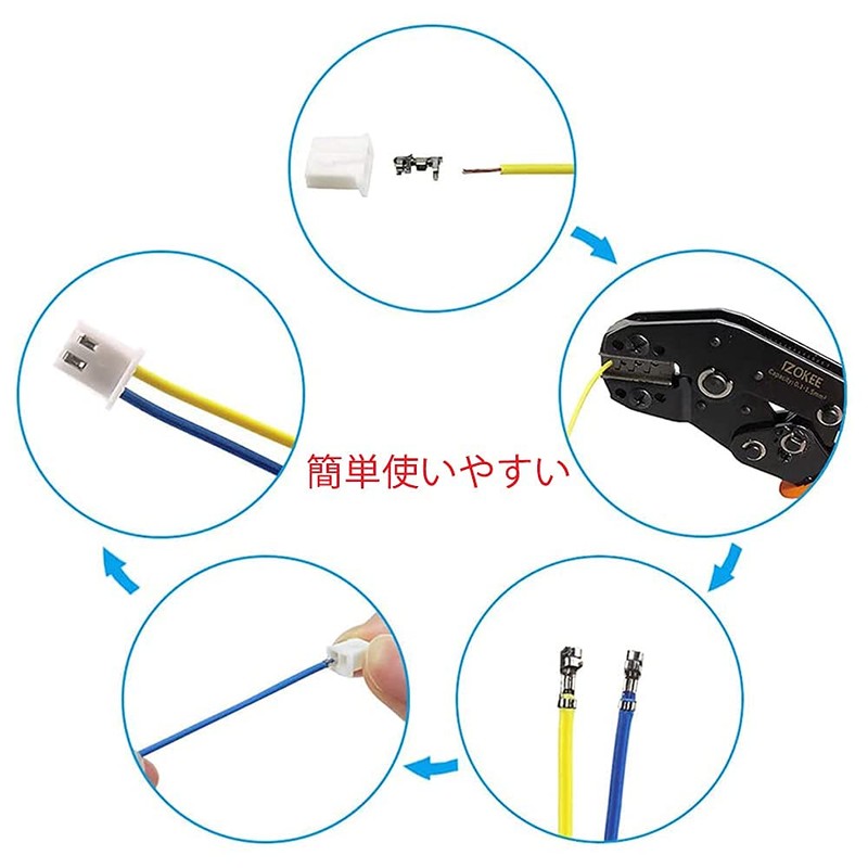 LIKENNY Plastic Cased JST XH Type Terminal Wiring Connector Terminal