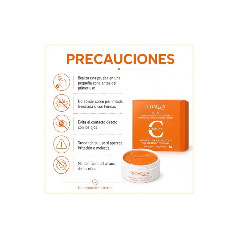 BIOAQUA Parches de Hidrogel para Ojos con Vitamina C y
