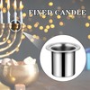 Sliner 150 Pcs Hanukkah Metal Candle Holders Aluminum Candle Holders