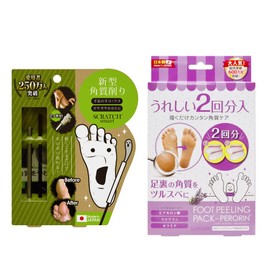 フットピーリングパック ペロリン ラベンダー2回分 ×1個 & スクラッチ スマート ×1個 セット