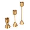 3 Pcs Candle Holders Different Heights Gold Candlestick Holders Taper