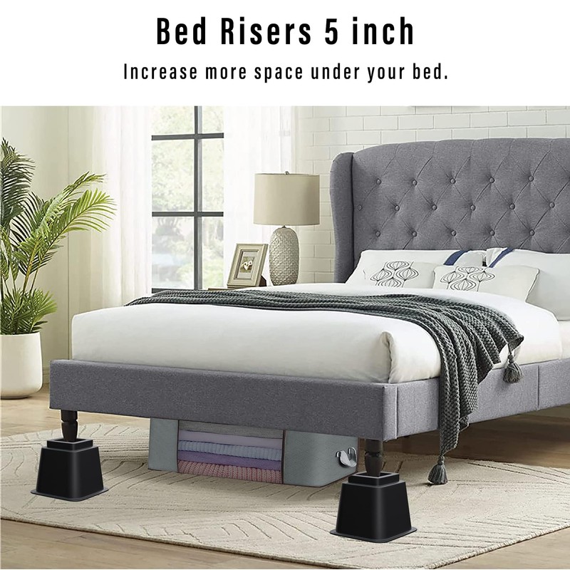 Lufia Bed Furniture Risers Heavy Duty, Elevation in Heights 9,