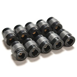 Yellow-Price 10x TosLink Optical Coupler Digital Audio Fiber Optic Female Extension Adapter