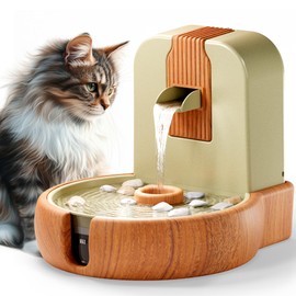 Cat Water Fountain – Eco-Friendly Zen Cat Fountain with Feng Shui Design, Bioplastic Wheat-Based Material, Splash-Free, Easy to Clean, Premium Filtration, Water Fountains for Cats Indoor