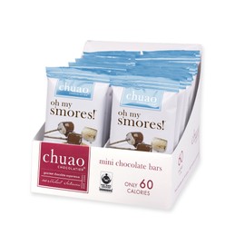 Chuao Chocolatier Oh My S'mores Milk Chocolate Mini Bars | Gourmet Marshmallow Graham Cracker No Preservatives | For Gift Baskets, Christmas, Birthday | 20 Pack