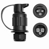 3-Pin Plug and Socket Set, Hard Plastic Housing, 3-Pin Plug