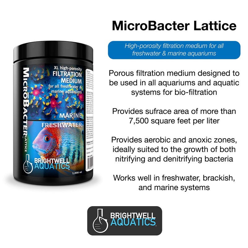 Brightwell Aquatics MicroBacter Lattice Large – Porous Biological Filtration Medium