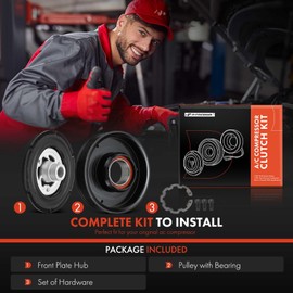 A-Premium Air Conditioner AC Compressor Clutch Kit Compatible with Hyundai Elantra 2014-2017, Elantra Coupe 2014, Elantra GT 2014-2020 & Kia Soul 2014-2019, Forte 2014-2016, Forte Koup, Forte5