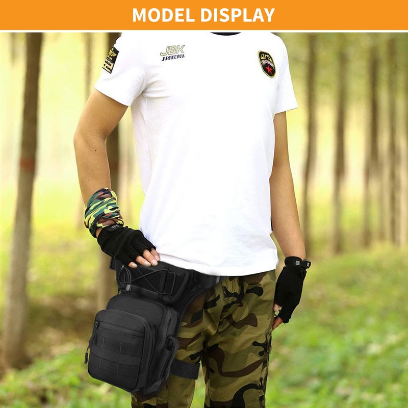 Huntvp Military Tactical Molle Drop Leg Bag Utilitary Pouch Cross