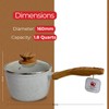 SALFORD 1.8 Quarts Aluminum Saucepan with Glass Lid – Nonstick