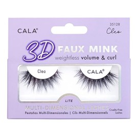 CALA - "3D Faux Mink" pestañas postizas ultraligeras y multidimensionales (1 par, CLEO)
