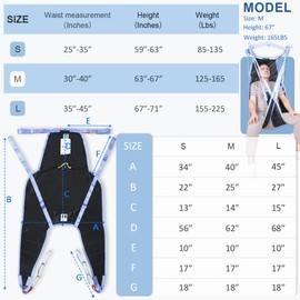 EHUCONELDEX Universal Divided Leg Sling with Head Support for Patient Transferring, Lifting or Positioning,U Shape Lift Sling-Medical Lift Pad for Elderly,Disabled,SWL 500LBS (Black, Medium)