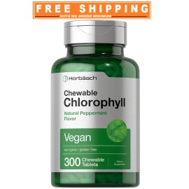 Horbaach Chlorophyll Chewable Tablets, 300 Count, Vegan Non-GMO & Gluten Free by Horbaach