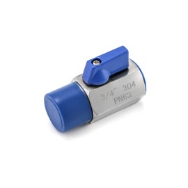 QWORK Mini Ball Valve, 2 Pack 3/4" NPT Thread Female and Male 304 Stainless Steel Shut-Off Valves