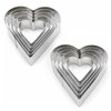 10-Piece Stainless Steel Heart Cookie Cutter Set for Baking, Holiday