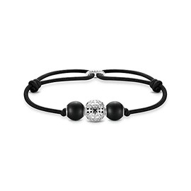 Thomas Sabo A2078-811-11-L22V Unisex Bracelet Bead Black 925 Sterling Silver, Silver, No gemstone