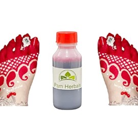Pam Herbals Alta Red Liquid Dye for Feet and Hands, 50ml - Traditional Mahawar Alta for Bridal, Wedding, Festival and Classical Dance