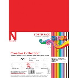 Neenah NEENAH Creative Collection Classics Specialty Cardstock Starter Kit, 8.5 X 11 Inches, 72 Count Assortment (46407-02)