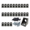 (24 Sets) 90 Degree Right Angle Black L Profile Connector,