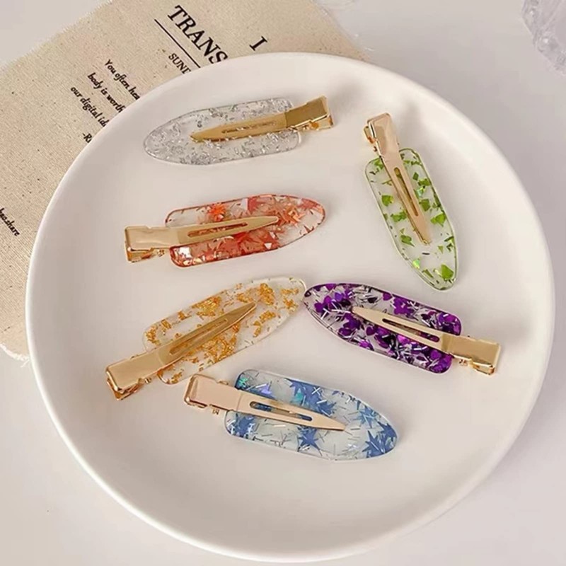 EZ PEACH Non-marking Bangs Clips, Tortoise Shell Style, 6 Pieces,