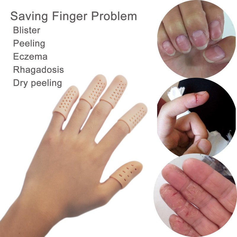 Finger Cots, Finger Protectors Support for Dry Skin Crack Slips,