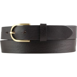 BELTINGER Women's Belt Made of Full Cowhide Leather with Gold Belt Buckle 3 cm Leather Belt for Women 30 mm Chino Belt, Brown, Gold