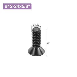sourcing map 25 pcs #12-24x5/8 inches Machine Screws Phillips Pan Cross Head Screws Fasteners Bolts 304 Stainless Steel Black for Wall Socket,House Repairs