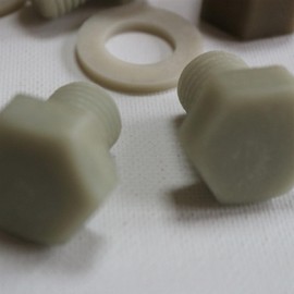 10 x Glass Filled Reinforced Super Nylon Hex Head, M16 x 20mm, Plastic Nuts and Bolts, Washers, Hexagon