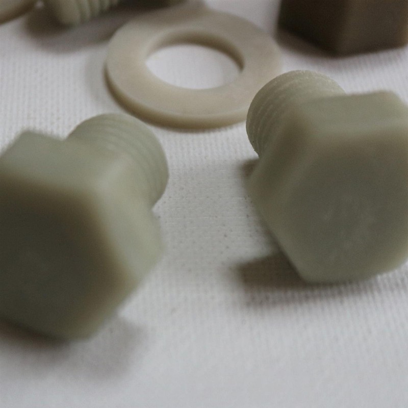 10 x Glass Filled Reinforced Super Nylon Hex Head, M16