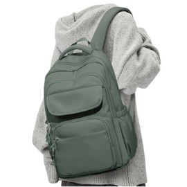 weradar School Backpack for Women Men Cute Backpack for College Students Lightweight High School bag for Teens Girls Boys Waterproof Casual Daypacks Bookbag(Green)