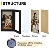 decorUhome Double 4x6 Picture Frame Vertical, Engineered Wood Bifold Photo