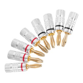 Tofficu 8pcs Durable Audio Connectors for Easy Installation Home Theater Stage Sound Systems Suitable for Various Speaker Interfaces