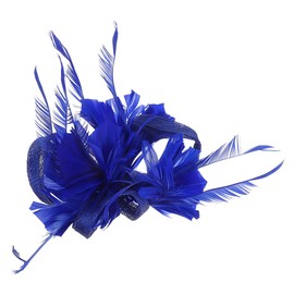 Luxshiny Royal Blue Fascinator Hair Clip 14 cm