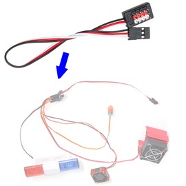 2Pcs ShareGoo 180mm JR Receiver Distribution Wire Servo Hub JR Style Servo Splitter Compatible with 1/8 1/10 1/16 RC Car Crawler Led Winch Roof Led Light Fans