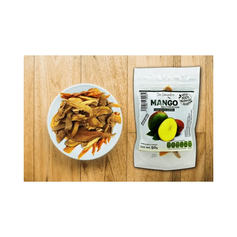 Snack De Mango Deshidratado (10 piezas). Natural, SIN azúcar añadida