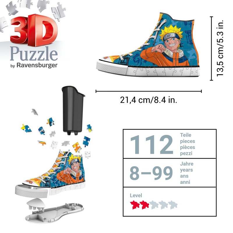 Ravensburger 3D Puzzle 11543 - Naruto Sneaker - Practical Pen