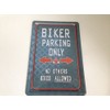 Biker Parking Only Blechschild 20 x 30 cm Parking Garage Carport Sign 2