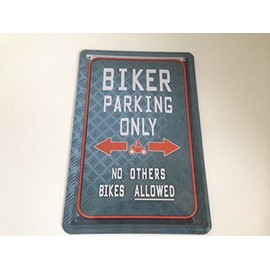 Biker Parking Only Blechschild 20 x 30 cm Parking Garage Carport Sign 2